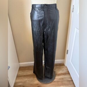Black Faux Leather Pants